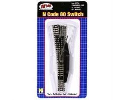 Atlas Railroad N Code 80 #6 Manual Left-Hand Turnout