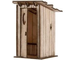 Atlas Railroad HO Laser Cut KIT Outhouse