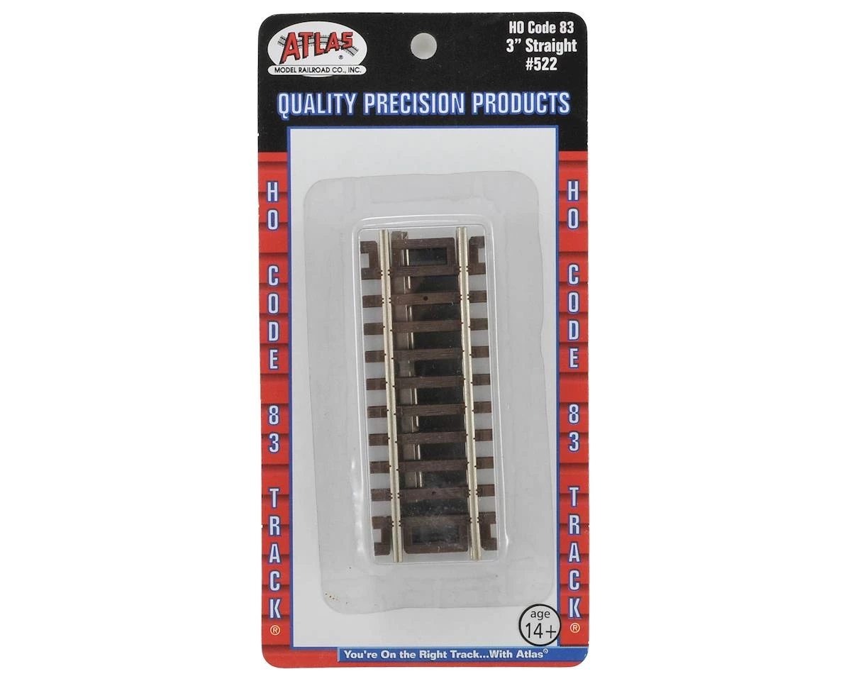 Atlas Railroad HO-Gauge Code 83 Snap-Track 3" Straight (4) 4 Atlas Railroad HO-Gauge Code 83 Snap-Track 3" Straight (4) - Image 2