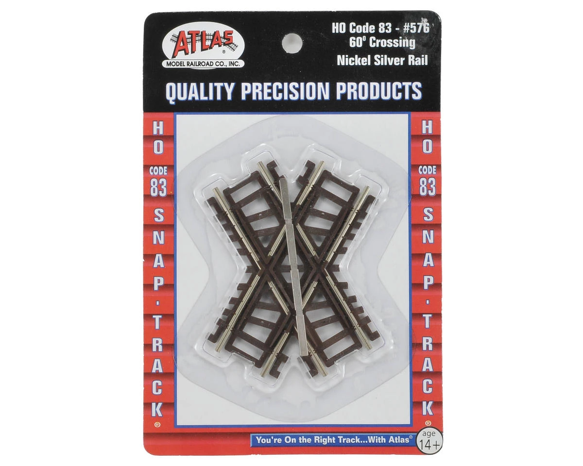 Atlas Railroad HO-Gauge Code 83 60° Crossing 4 Atlas Railroad HO-Gauge Code 83 60° Crossing - Image 2