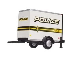 Atlas Railroad HO Box Trailer w Single Axle Police 911