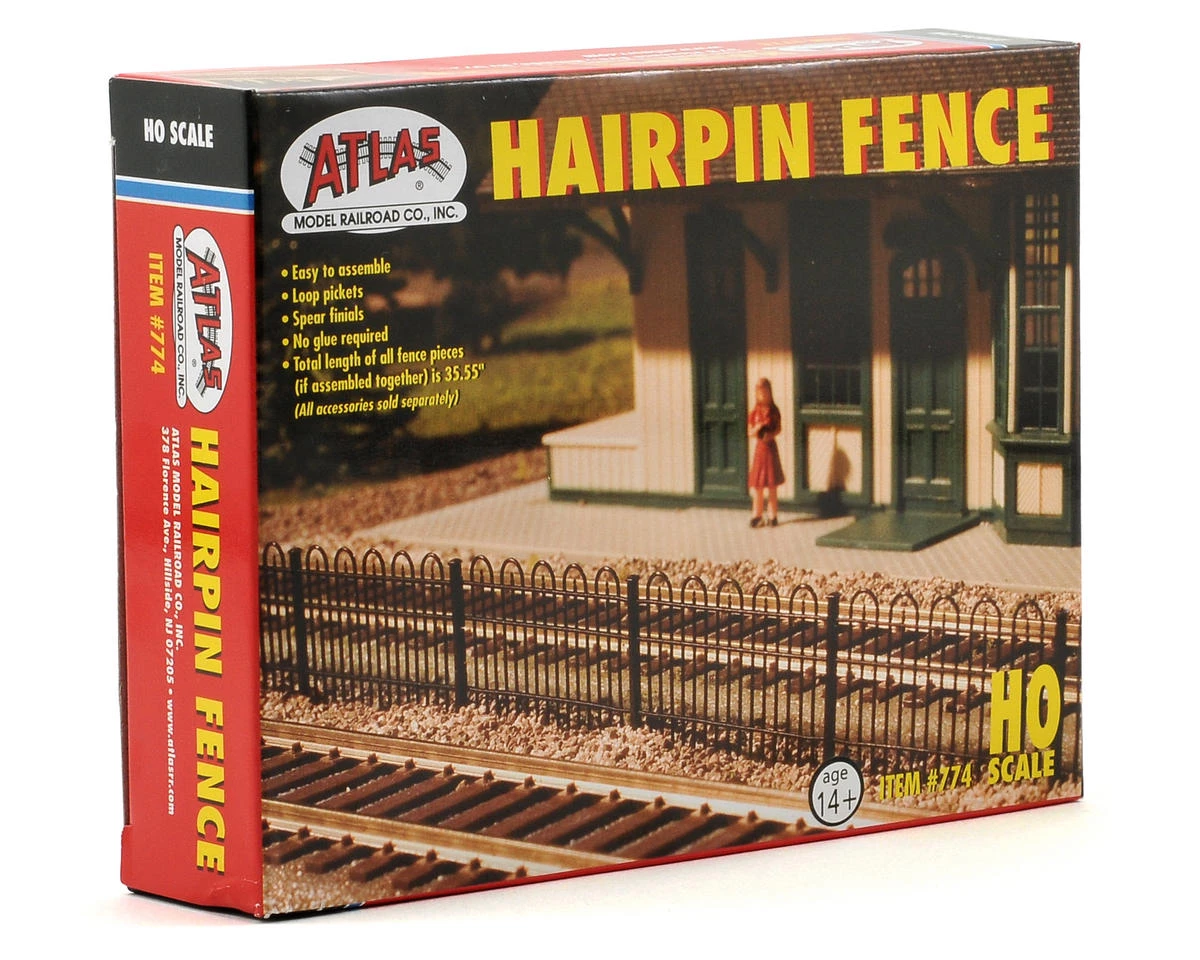 Atlas Railroad HO-Scale 35" Hairpin Fence 4 Atlas Railroad HO-Scale 35" Hairpin Fence - Image 2