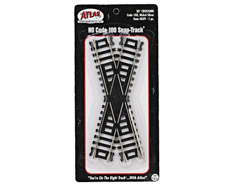 Atlas Railroad HO-Gauge Code 100 Snap-Track 30° Crossing 3 Atlas Railroad HO-Gauge Code 100 Snap-Track 30° Crossing